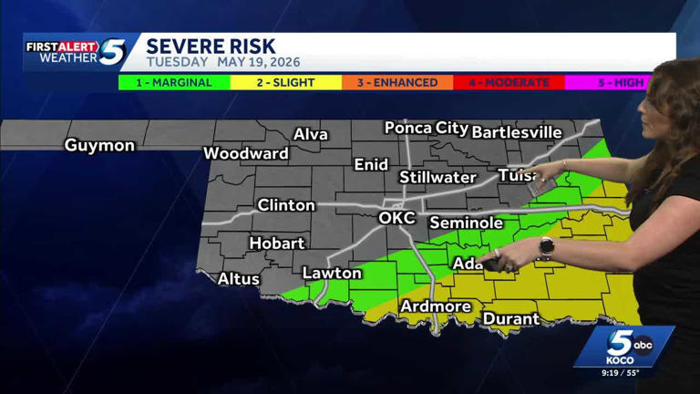 Timeline: Storms with strong wind risk possible for parts of Oklahoma ...
