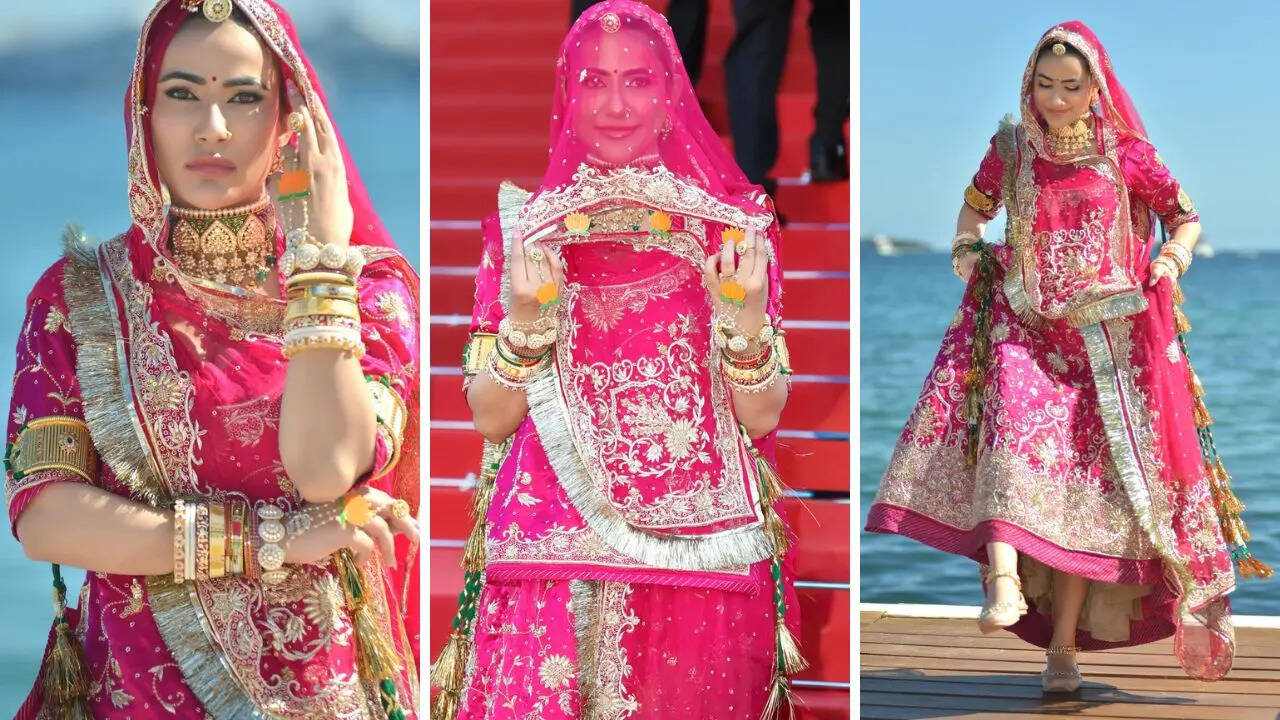 Ruchi Gujjar wears Rajasthani poshak and ghunghat at Cannes, opening a ...
