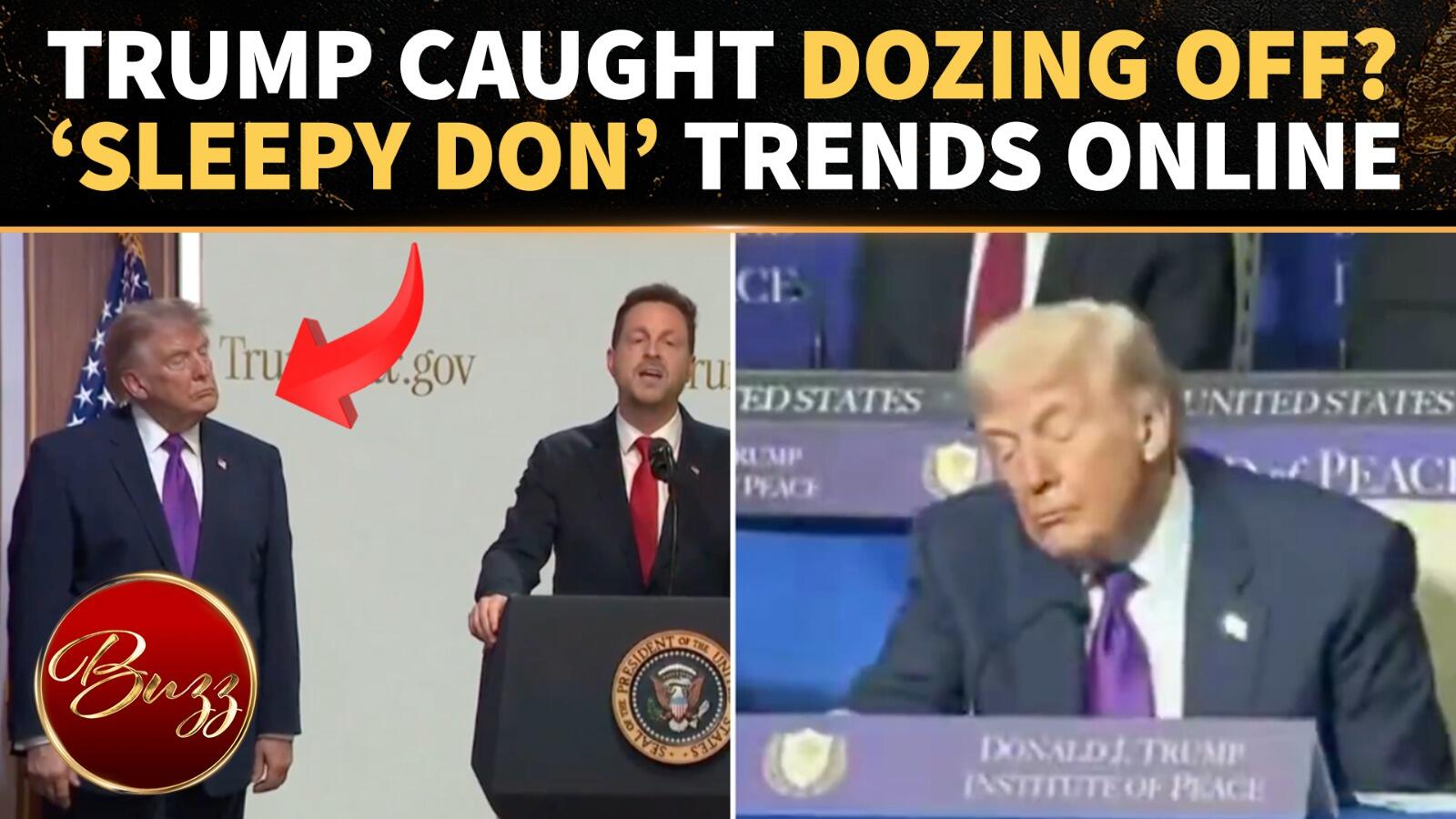'Sleepy Don?' Trump's eyes shut mid-announcement as viewers spot ...