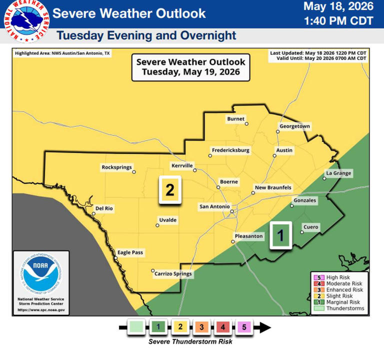 Timeline: Severe storms with possible large hail forecast for San Antonio