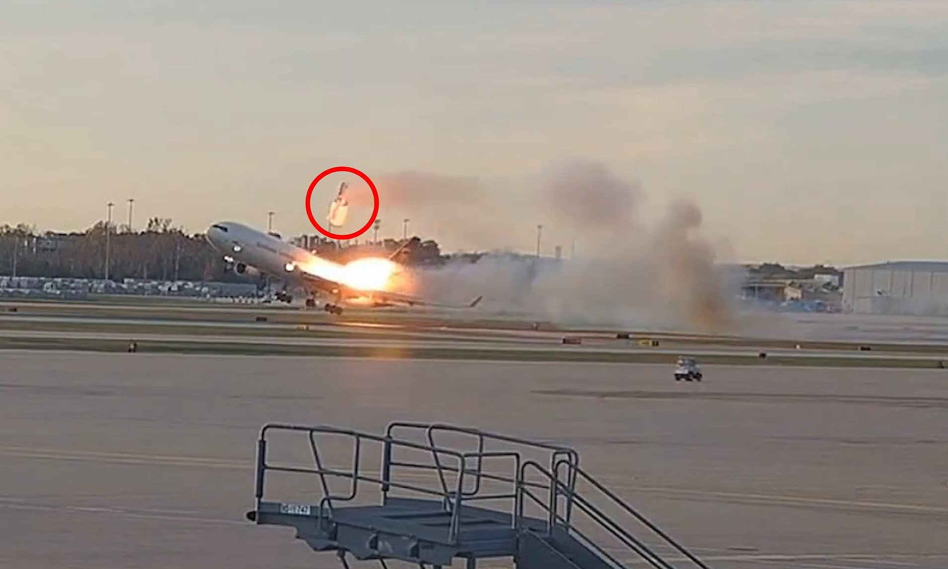 Nightmarish new footage shows engine fly off UPS cargo plane as it took ...