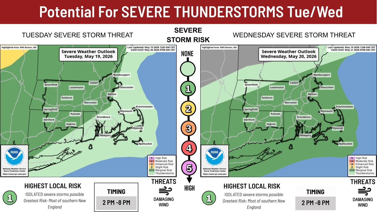 Severe storms threaten Massachusetts with damaging winds amid heat wave