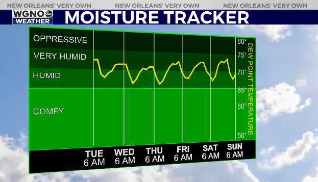 Warm and muggy with afternoon rain chances