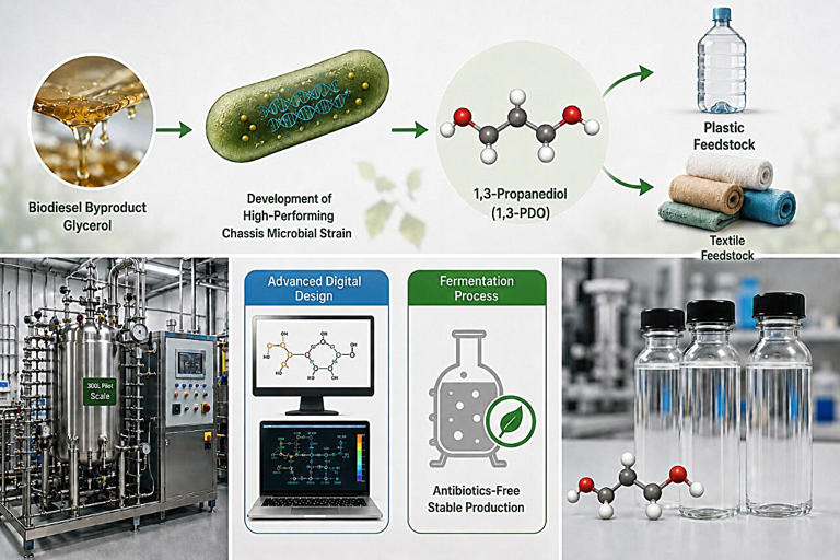 Engineered microbes turn biodiesel waste into plastic ingredient at 300 ...