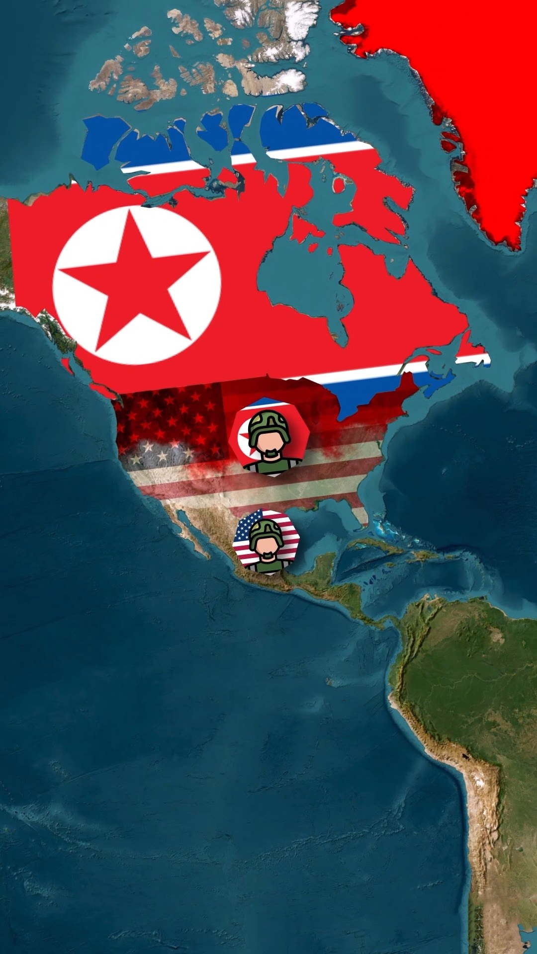 ¿Qué pasaría si Corea del Norte y Canadá intercambiaran lugares?