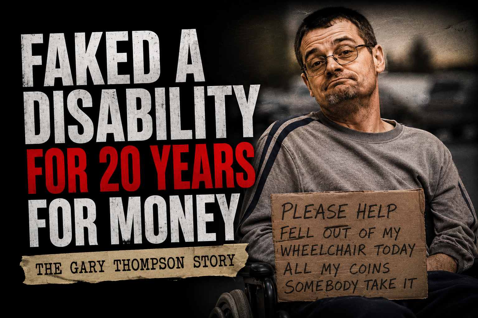 Gary Thompson: The man who faked a disability for money for 20 years