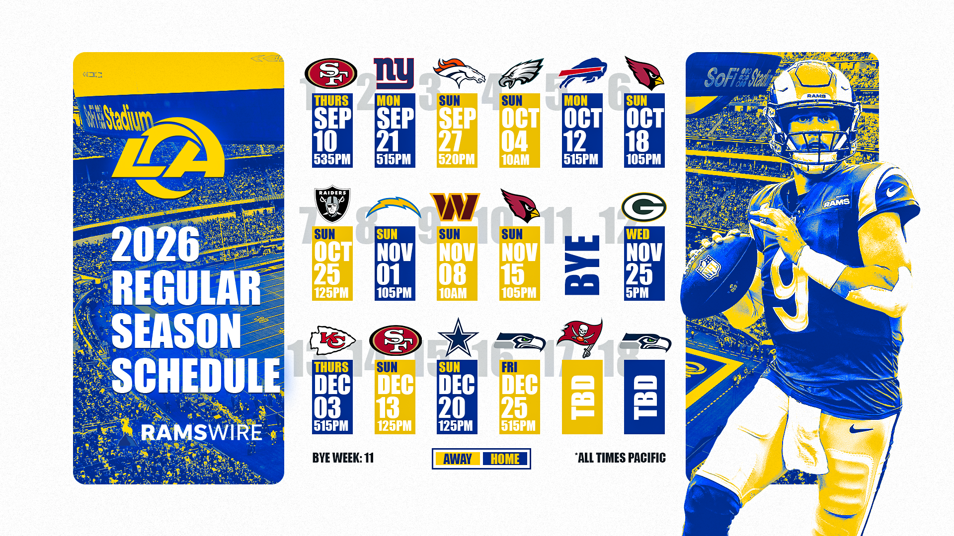 Los Angeles Rams 2026 Schedule S