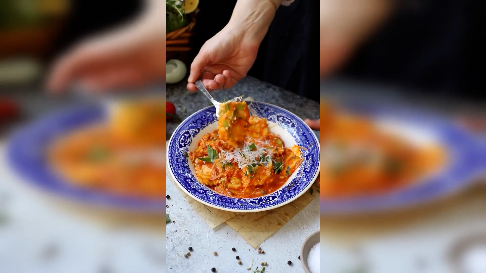 Amazing fresh pasta three cheese ravioli homemade