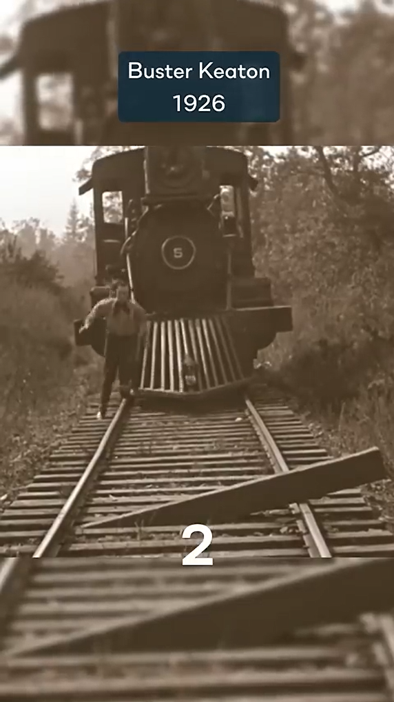 One of Buster Keaton’s craziest stunts