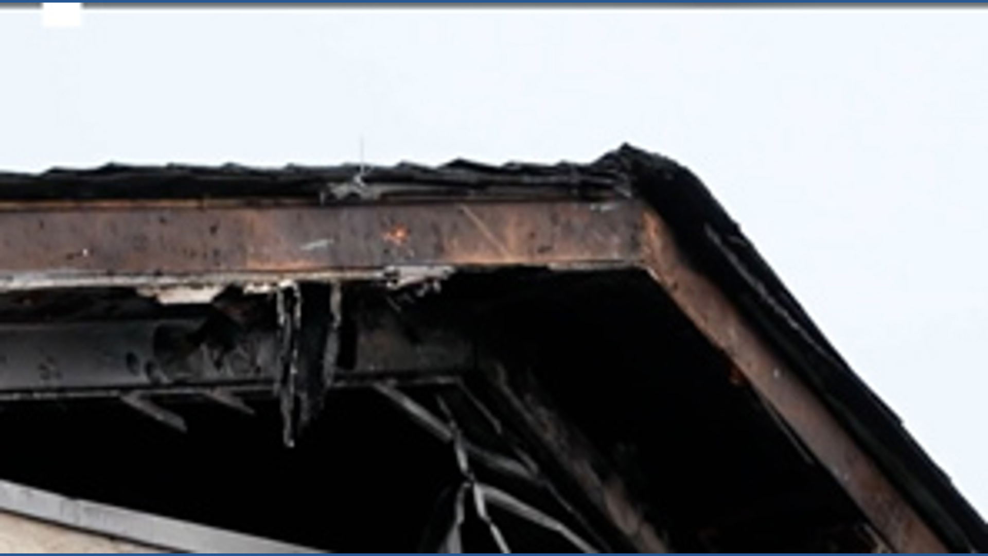 Lightning caused several buildings to catch fire on Sunday
