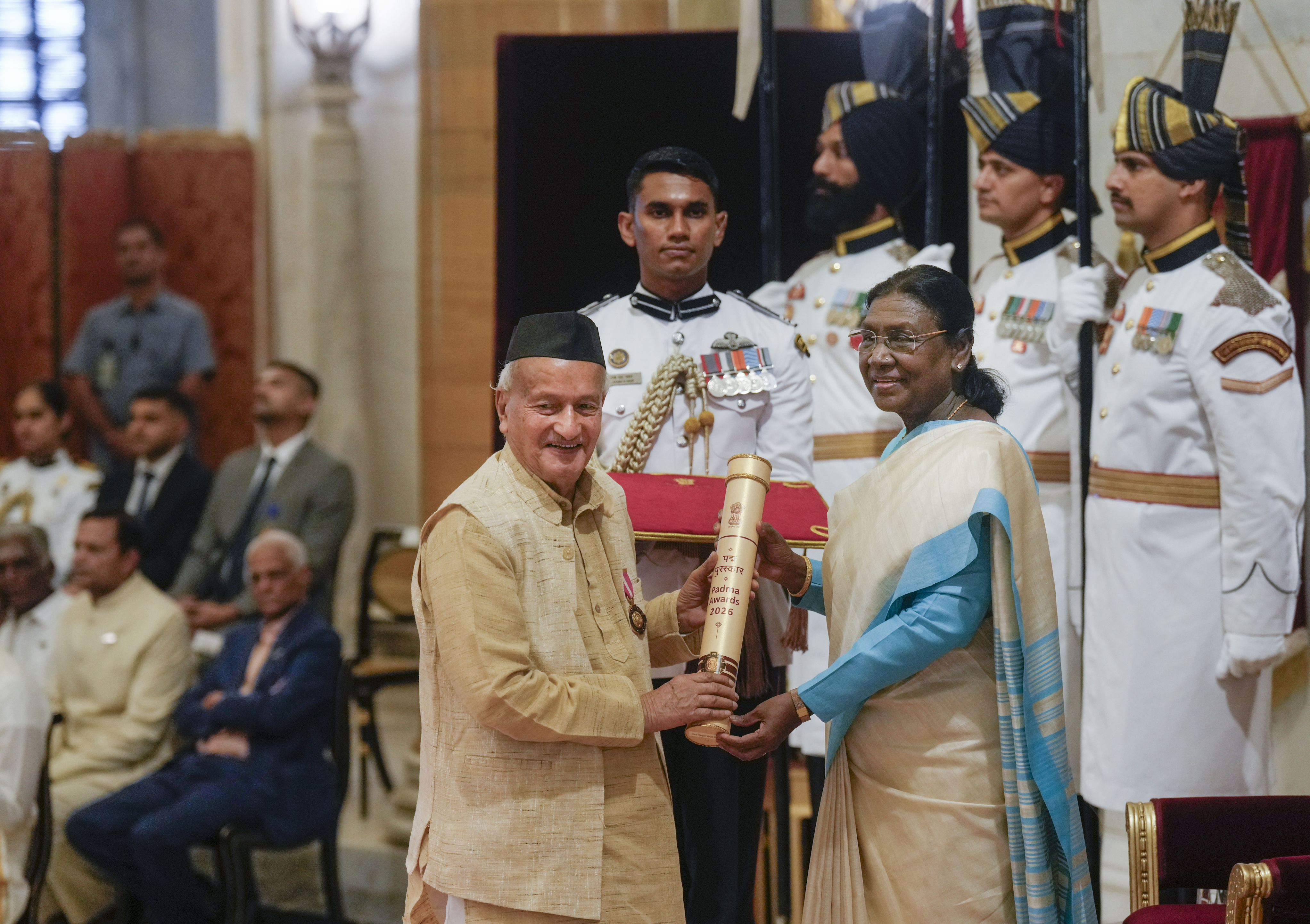 President confers 66 Padma awards; actor Dharmendra, violinist N Rajam ...