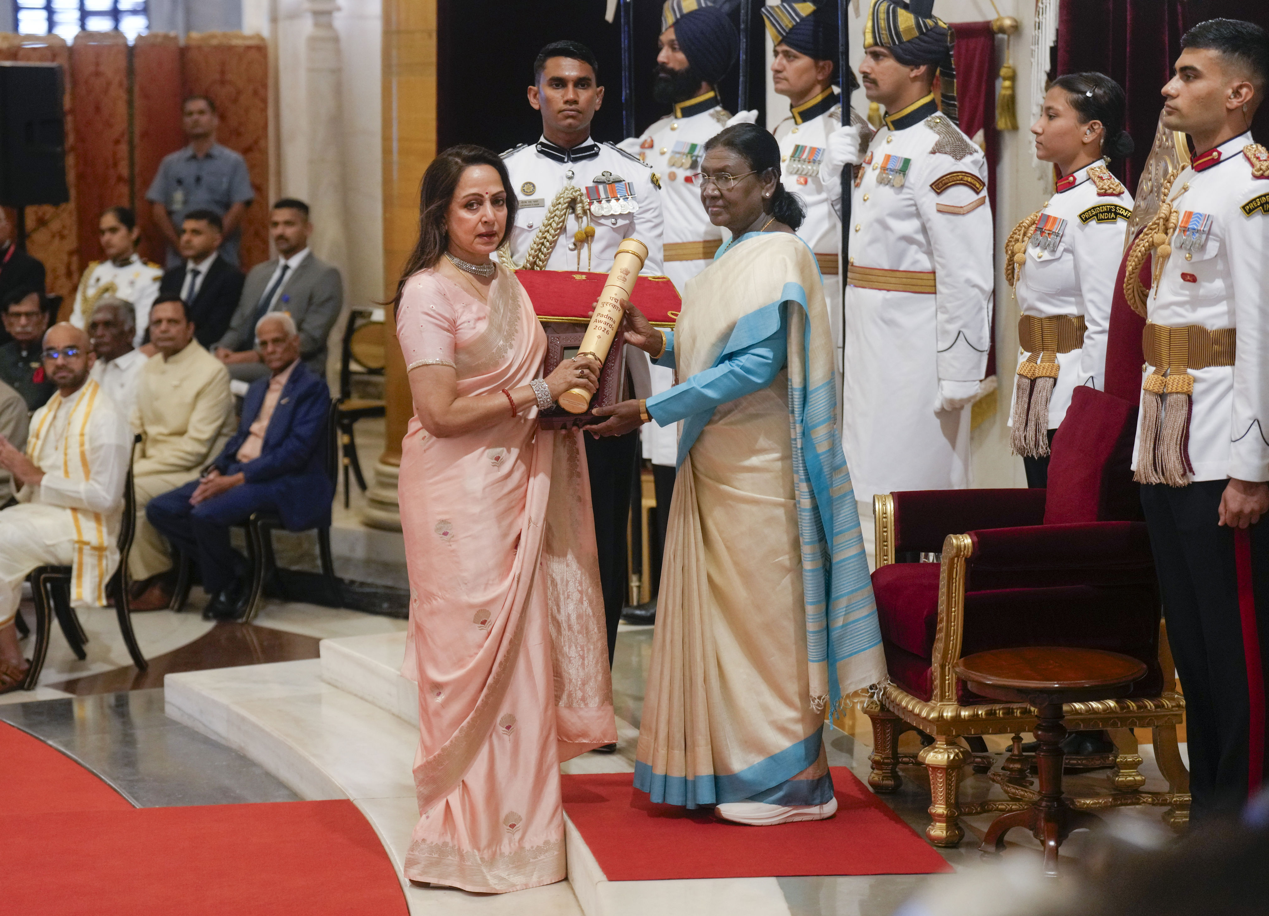 President confers 66 Padma awards; actor Dharmendra, violinist N Rajam ...