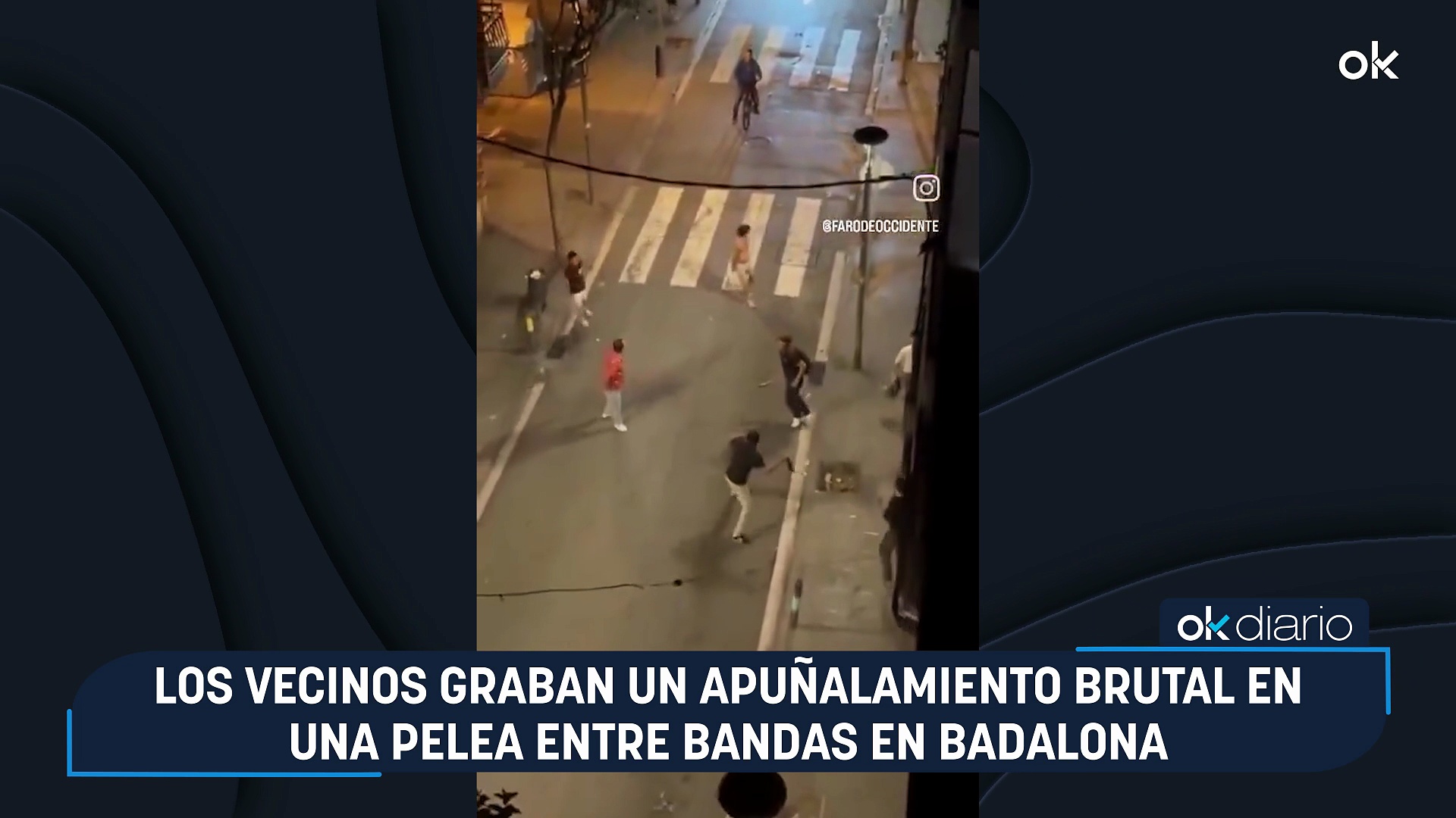 Los vecinos graban una brutal pelea entre bandas en Badalona