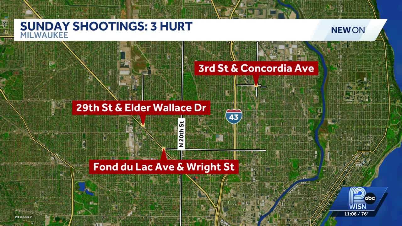 Three wounded in 3 separate shootings in Milwaukee, police seek suspects