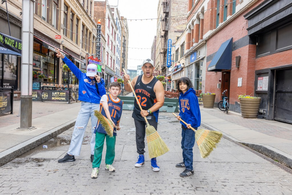 Knicks fans are giving dirty Cleveland a clean sweep ahead of tonight’s ...