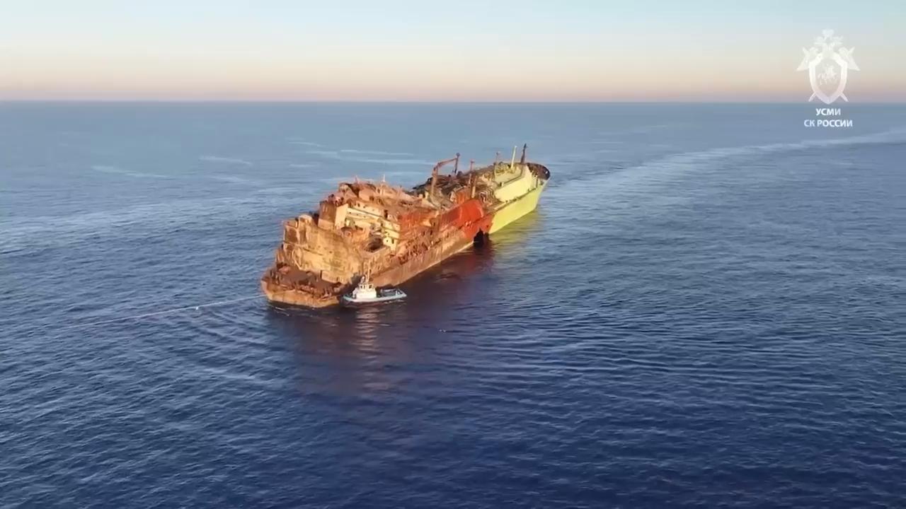 Russian investigators inspect damaged tanker off the coast of Libya