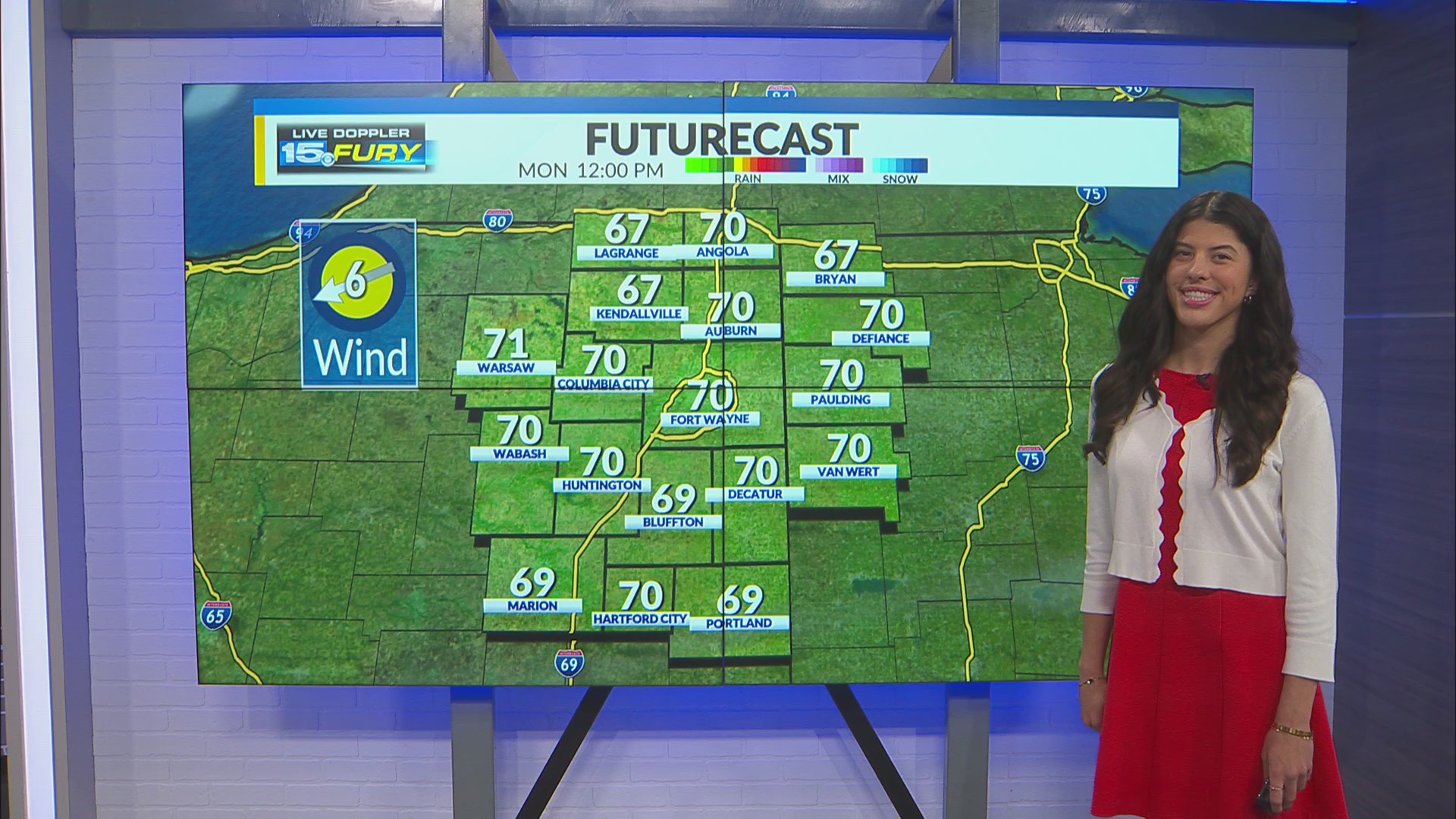 Mostly sunny skies with a few passing clouds