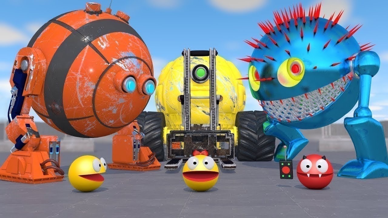 Pacman & robot Pacman vs monster robots || game-inspired 3D CGI ...