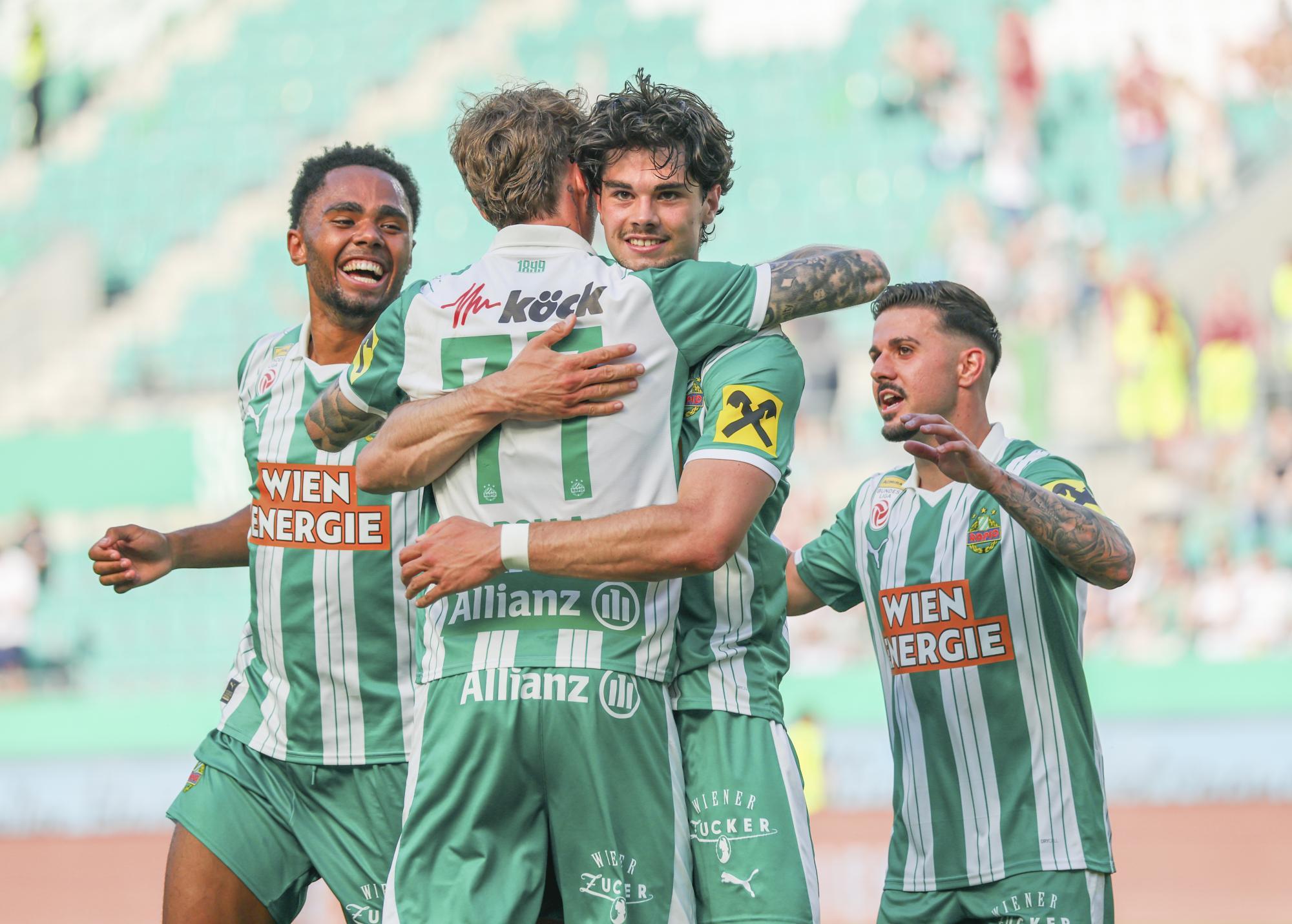 Rapid spielt im Europacup: 3:0-Sieg gegen Ried mit Köpfchen