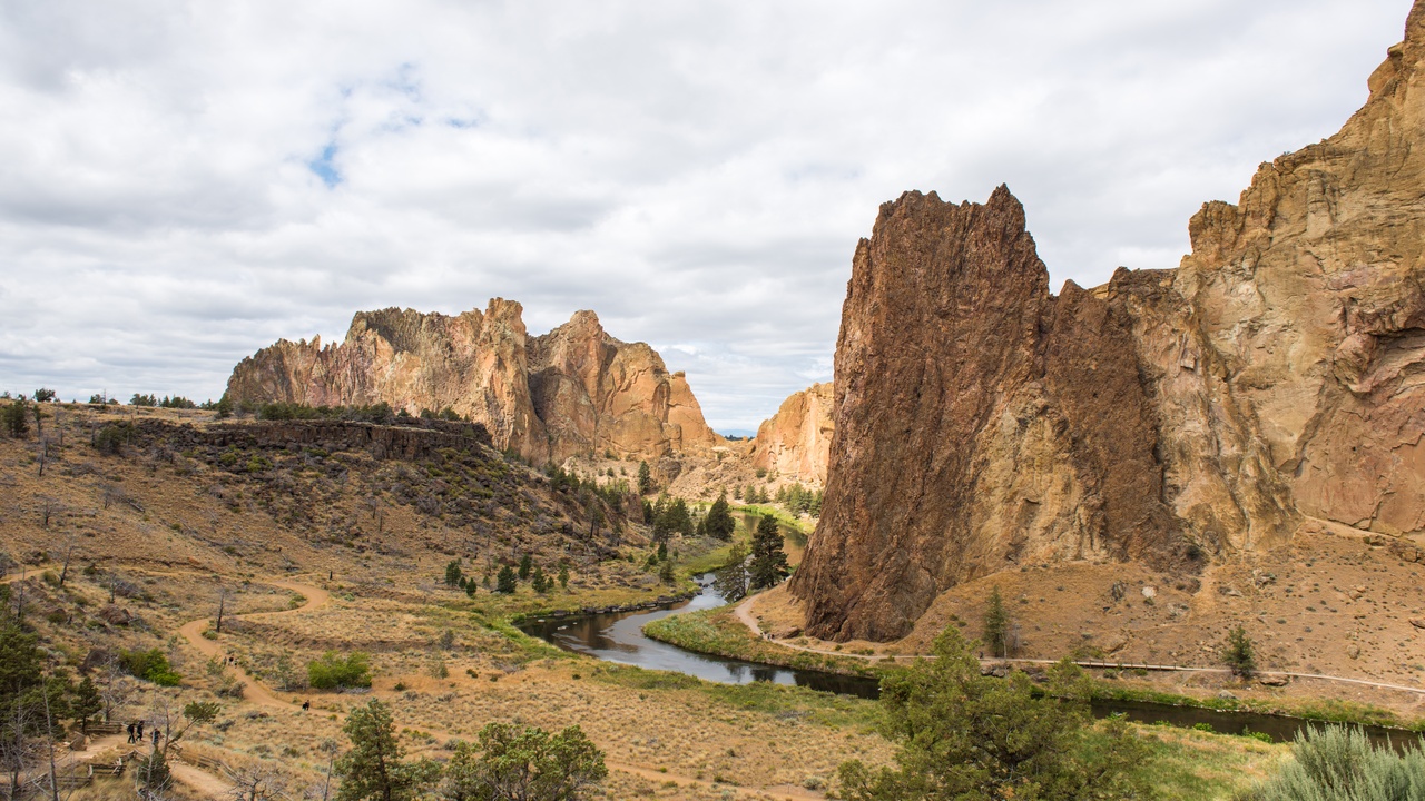 Smith Rock, Oregon drops 600 feet of rust-red cliffs into the high ...