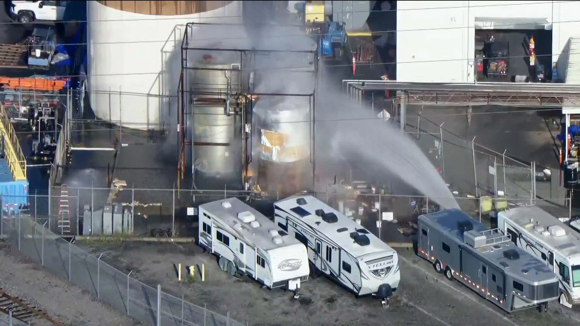 Crack in chemical tank decreases threat of catastrophic explosion in ...