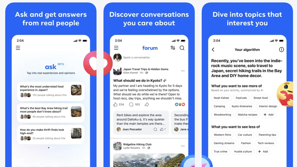 Meta sembunyikan peluncuran Forum, aplikasi grup Facebook mirip Reddit