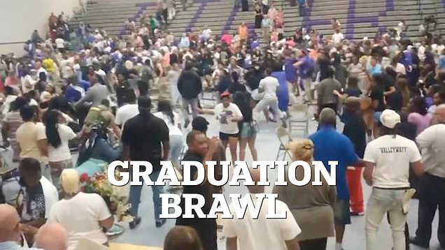 Wild fight erupts at Tennessee high school graduation
