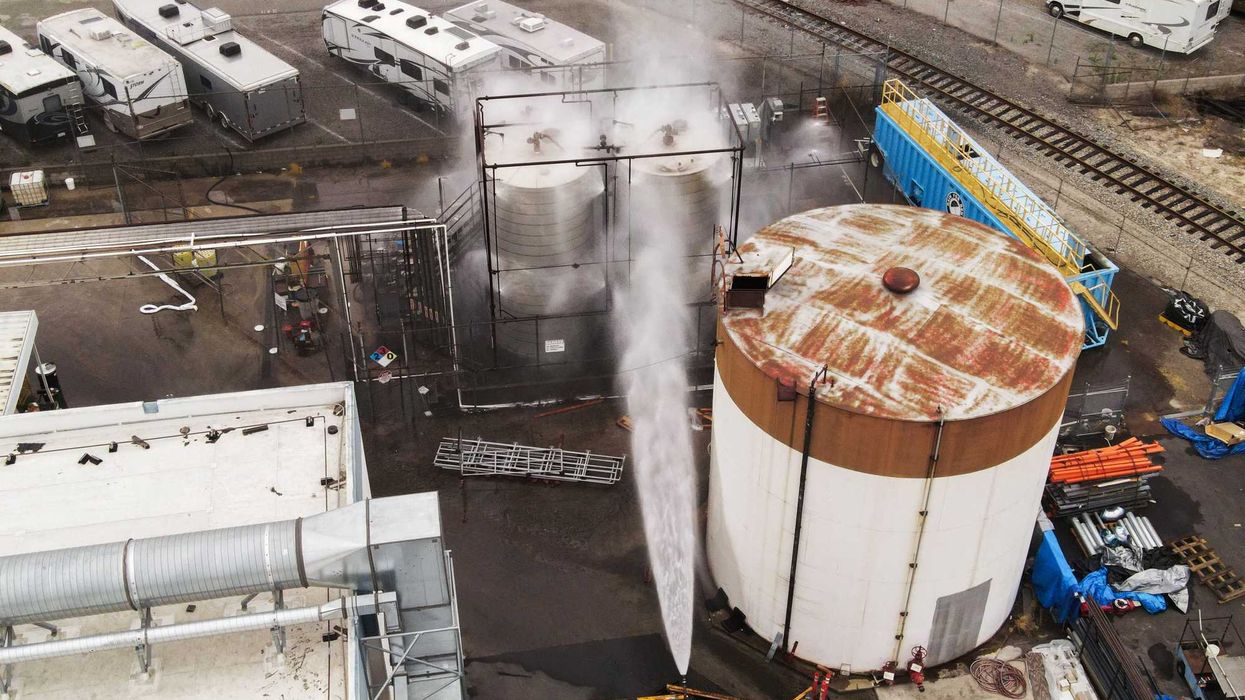 Toxic tank explosion threat elevated to national emergency