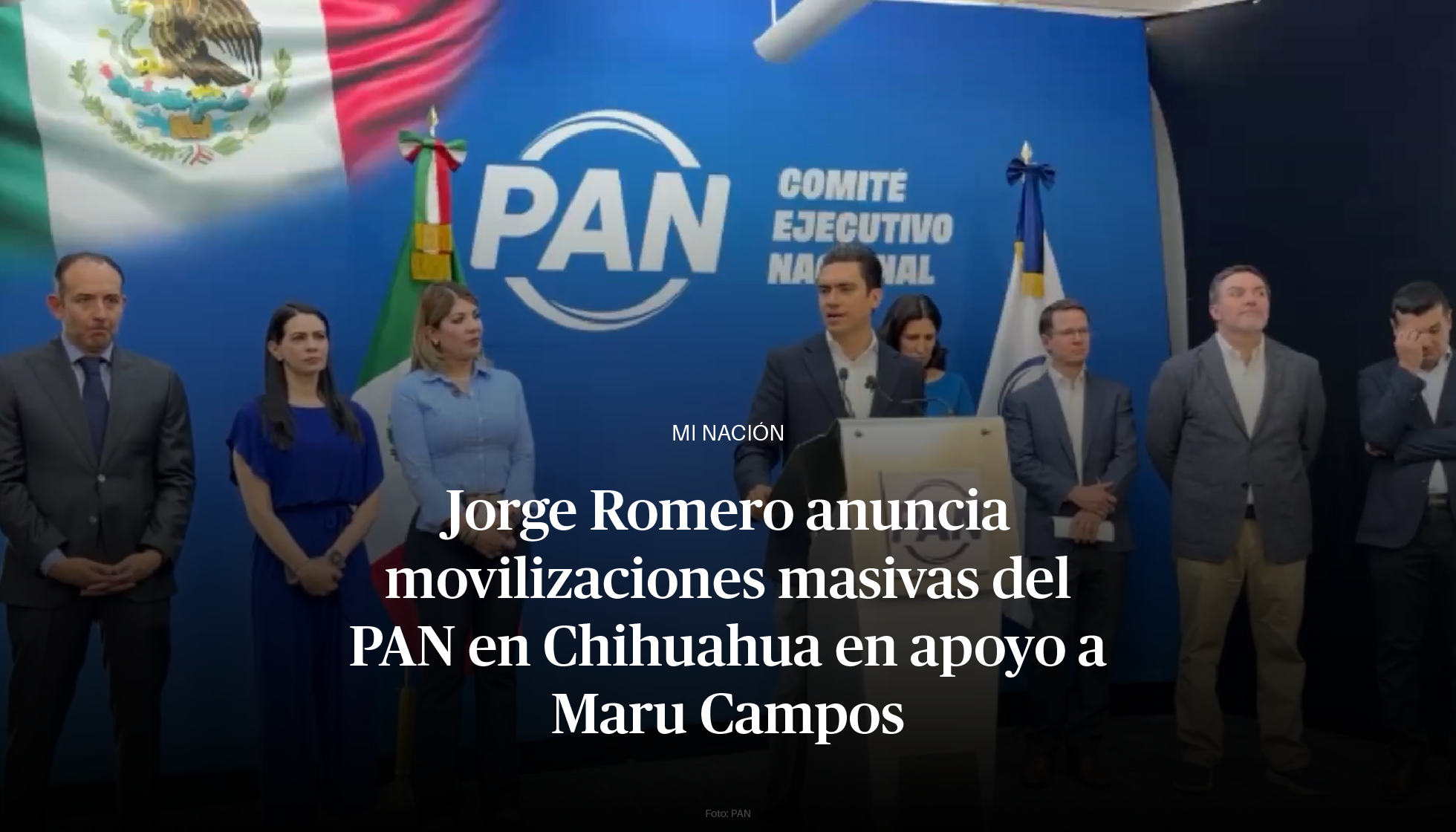 El Partido Acción Nacional anuncia una movilización nacional en apoyo a ...