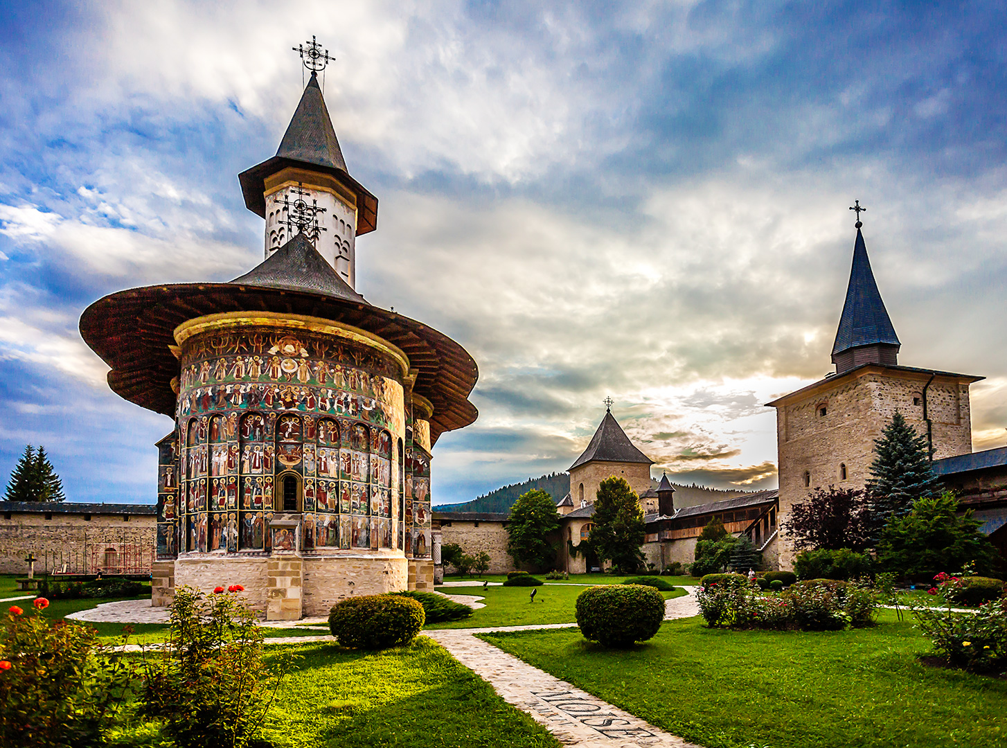 The Romanian monasteries with religious frescoes painted on the outside ...