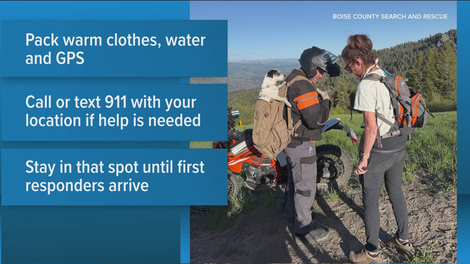 Woman assisted by Boise County Search & Rescue after getting lost near ...