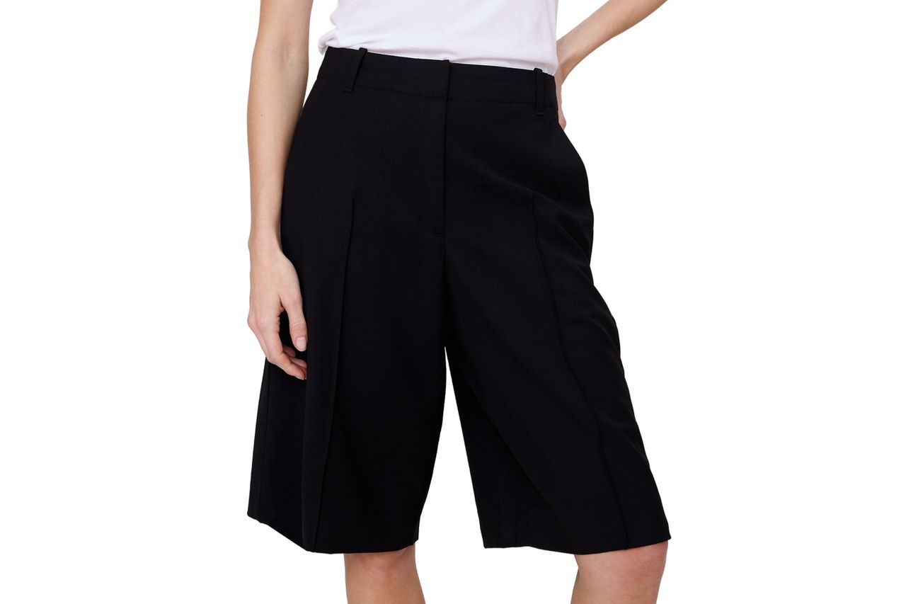 High-Rise Italian Wool Bermuda Short