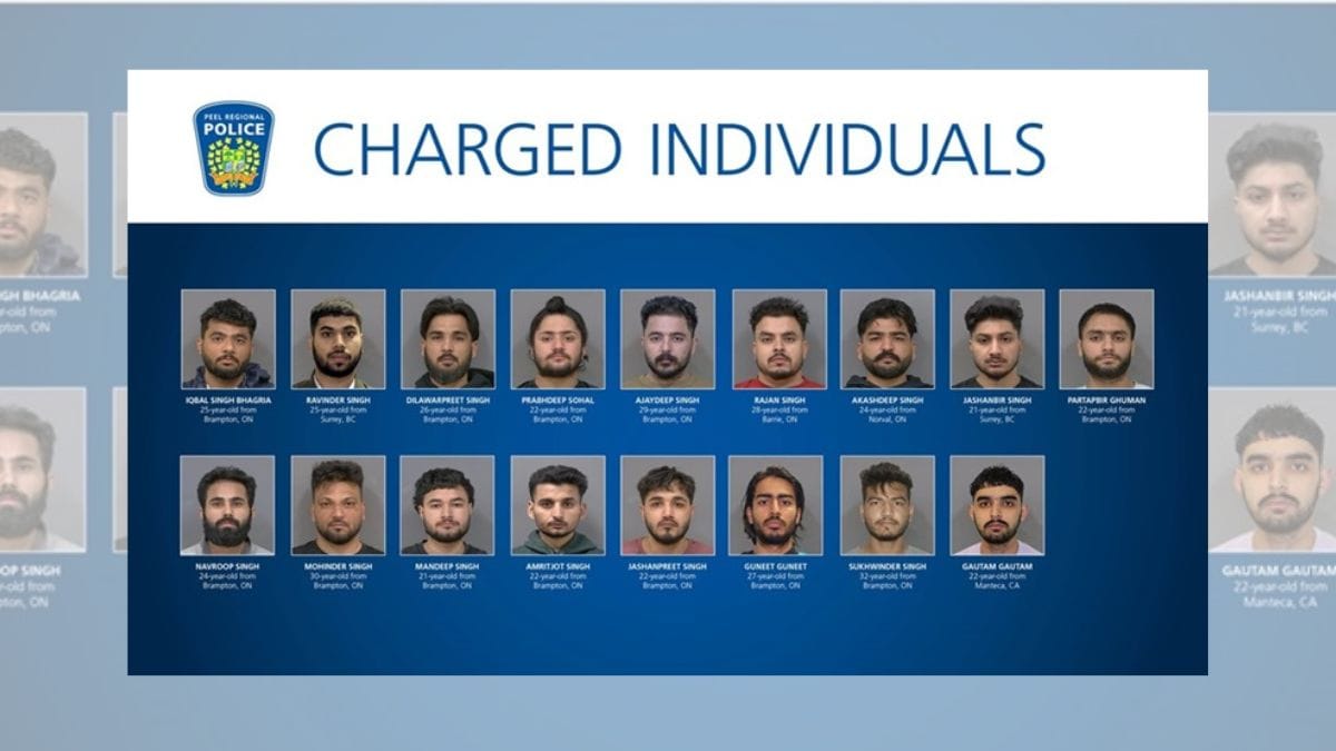 Brampton bust: 17 Indian-origin men held in Canada for extortion ...