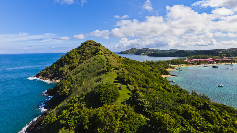 St. Lucia's coastal Caribbean national park offers a historic fort ...