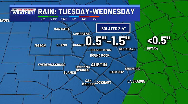 Stronger storms and heavy rain arrive later Tuesday