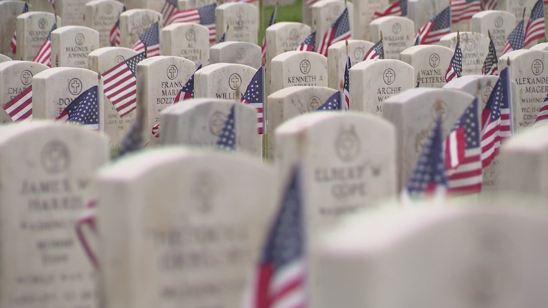 Memorial Day at North Seattle's Evergreen Washelli Cemetery