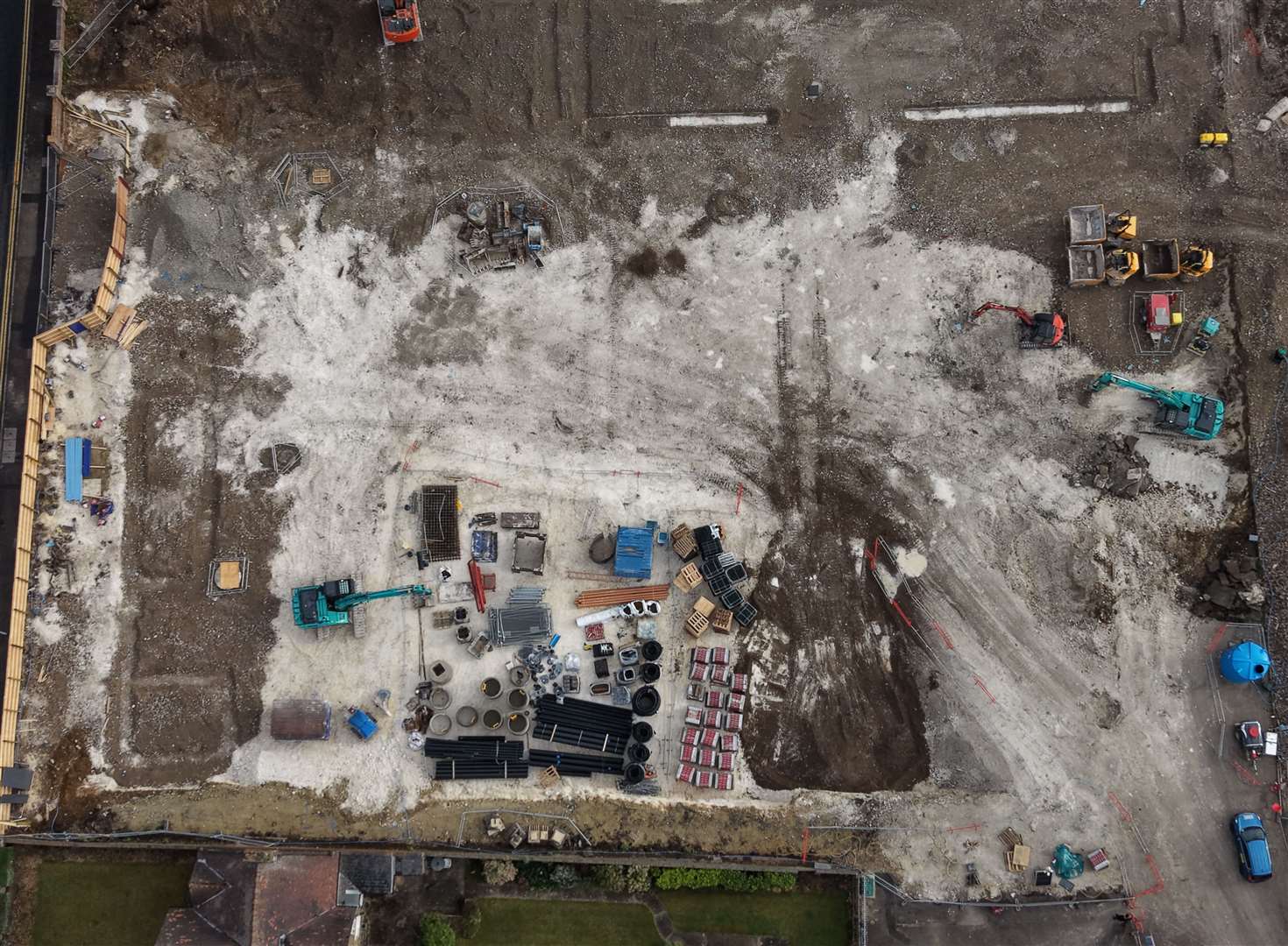 Drone images show progress made to build new Aldi store in Maidstone ...