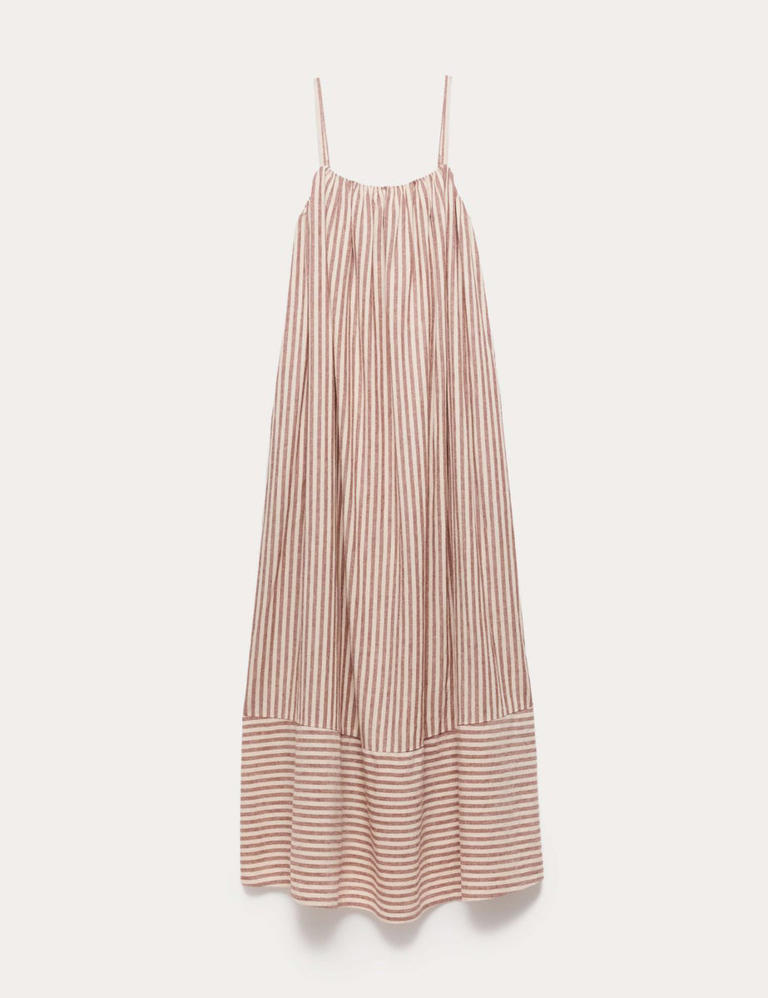 linen dress with long sleeves Miranda Linen Dress Maxi Dress Green / S main image 1