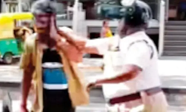 Video of traffic police officer assaulting auto driver goes viral in ...