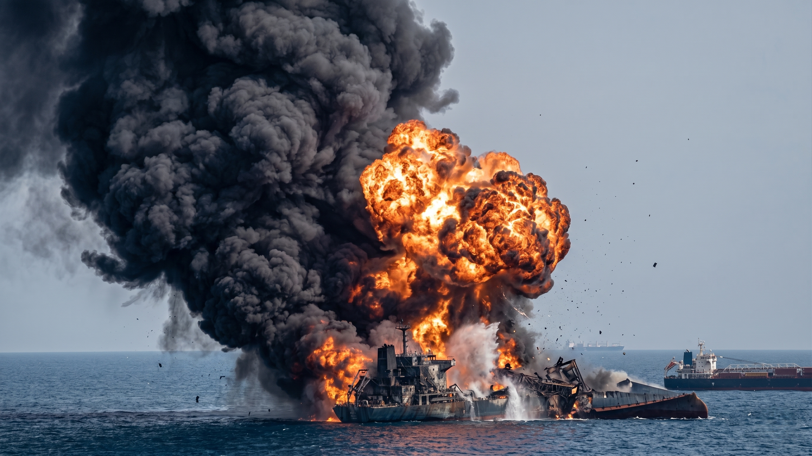 Iran Set Global Oil Routes On Fire As Ships Are Exploding At Sea