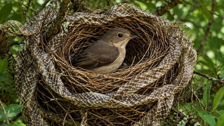 Why birds put snakeskin in their nests and what predators do when they ...