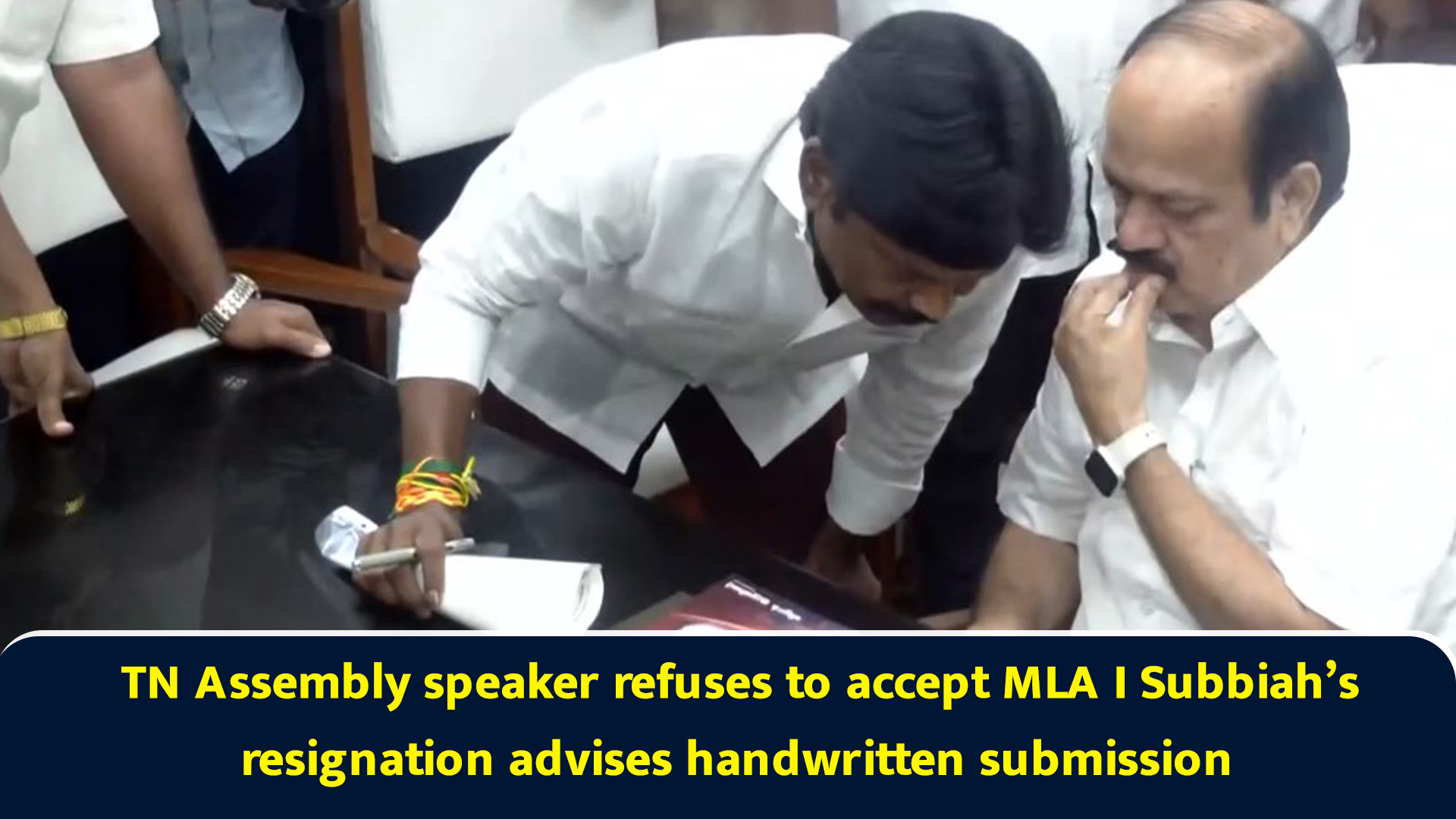 TN Assembly speaker refuses to accept MLA I Subbiah’s resignation ...