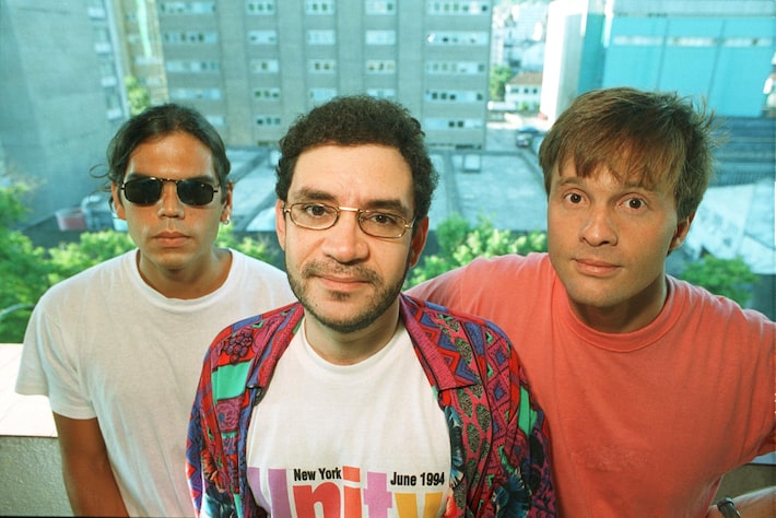 A banda Legião Urbana, com Dado Villa-Lobos, Renato Russo e Marcelo Bonfá Foto: Tasso Marcelo/Estadão