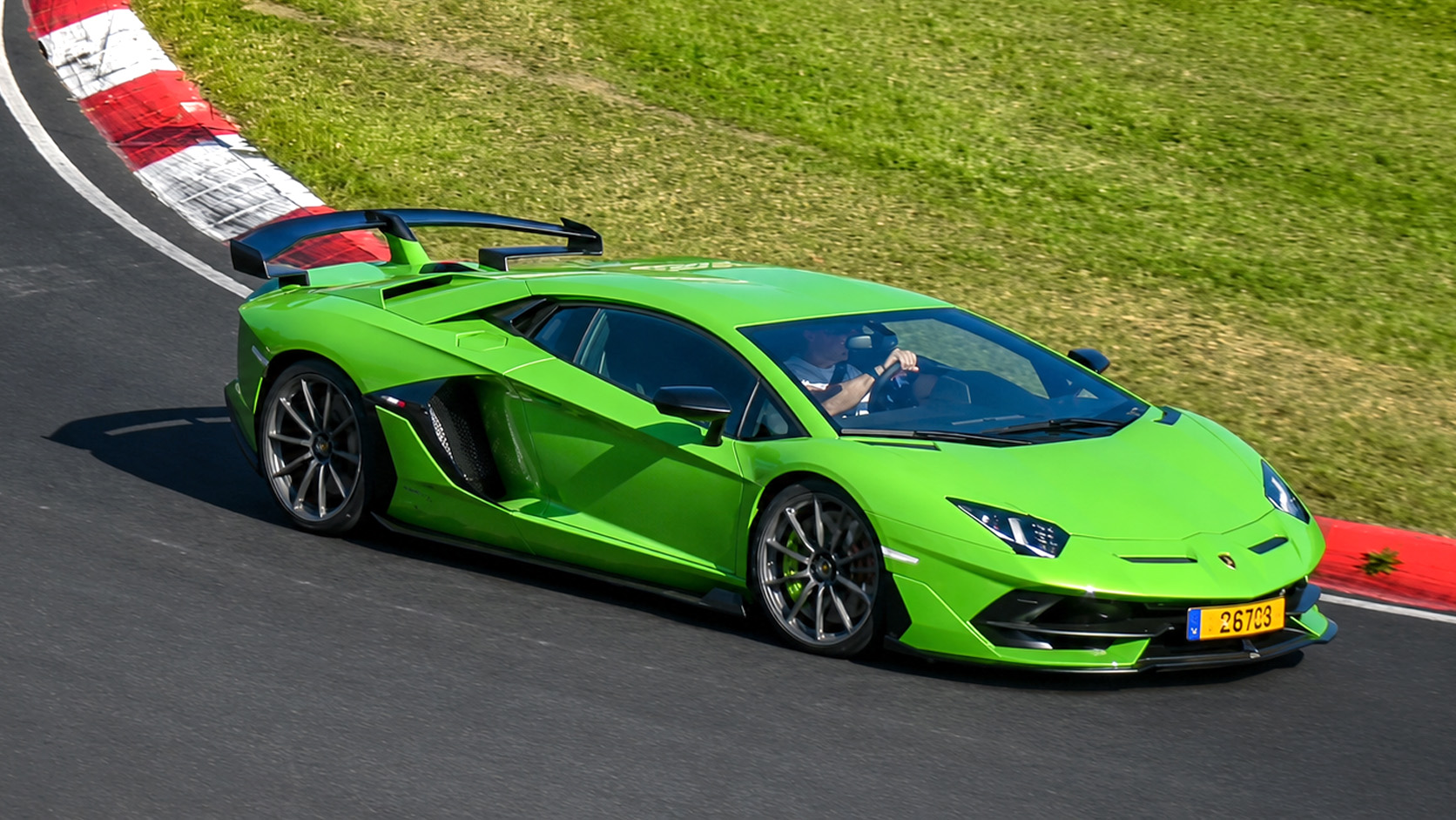 What makes the Lamborghini Aventador SVJ so dramatic on track?