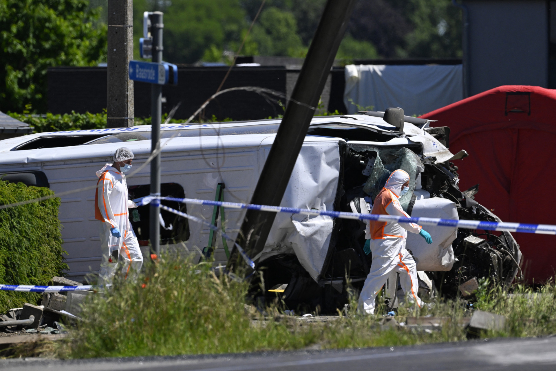 Four killed after train collides with school bus in Belgium