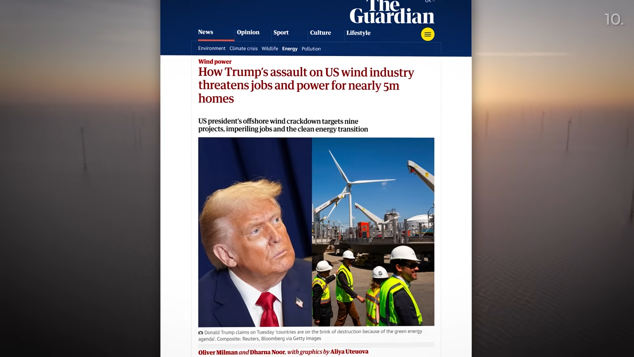 Trump’s war on wind farms found a new excuse – whales