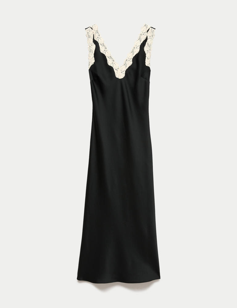line strokes dress Seasalt Black Floral Midi Dress main image 1