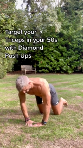 Add diamond push ups to improve triceps and upper body power