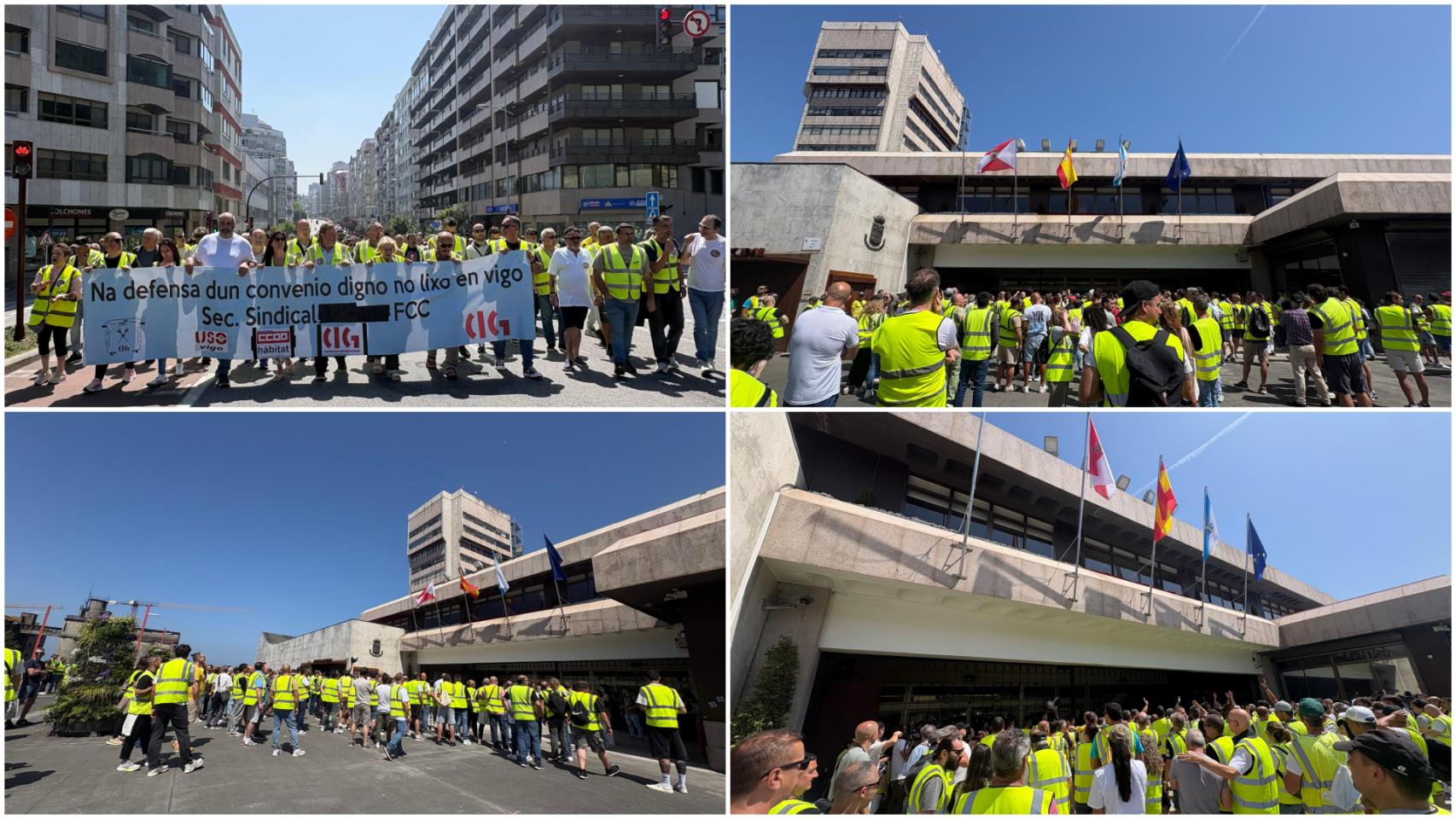 Huelga de la basura en Vigo: "asalto" al Concello y reunión con ...