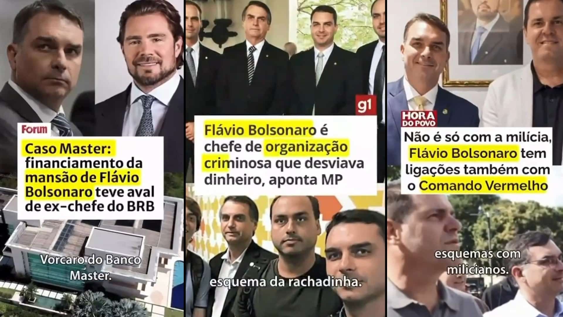 Flávio Bolsonaro quer censurar vídeo no Instagram que diz que ele é o “filho mais corrupto” e “01 da rachadinha”; assista